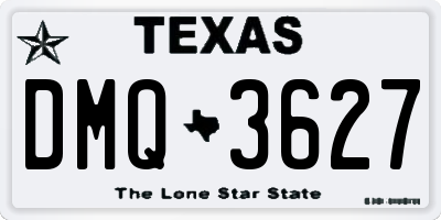 TX license plate DMQ3627