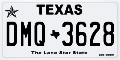 TX license plate DMQ3628
