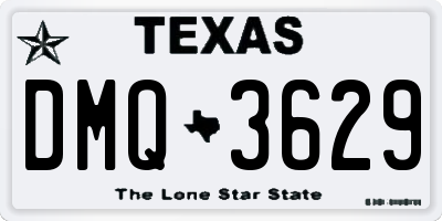 TX license plate DMQ3629