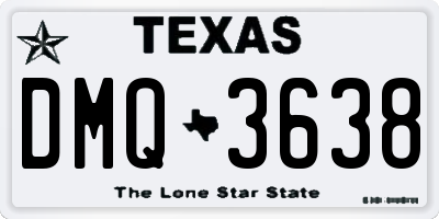 TX license plate DMQ3638
