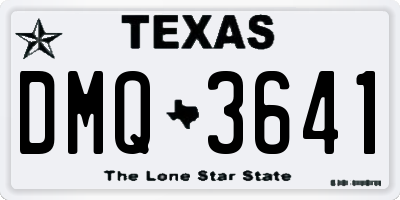TX license plate DMQ3641