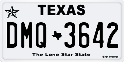 TX license plate DMQ3642