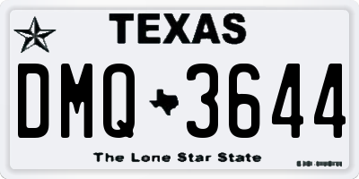 TX license plate DMQ3644