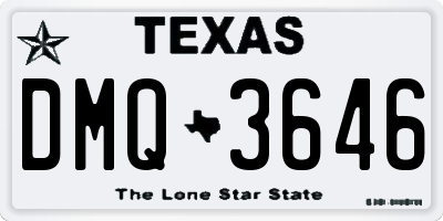 TX license plate DMQ3646