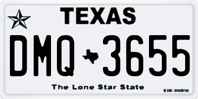 TX license plate DMQ3655