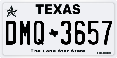 TX license plate DMQ3657