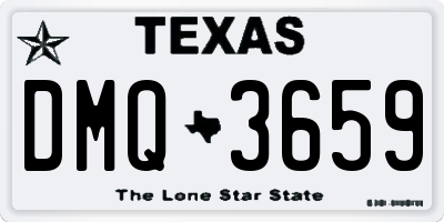 TX license plate DMQ3659