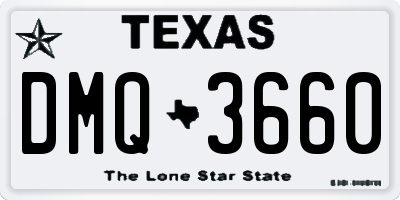 TX license plate DMQ3660