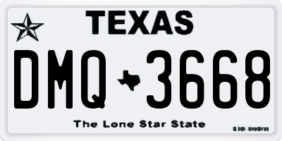 TX license plate DMQ3668