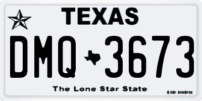TX license plate DMQ3673