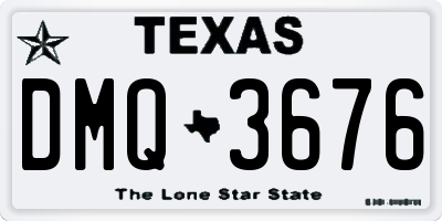 TX license plate DMQ3676