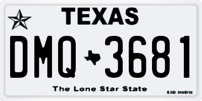 TX license plate DMQ3681