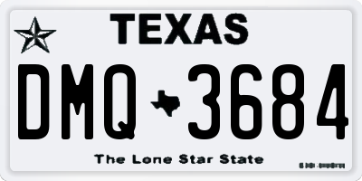 TX license plate DMQ3684
