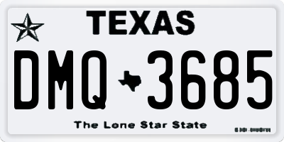TX license plate DMQ3685
