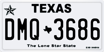 TX license plate DMQ3686