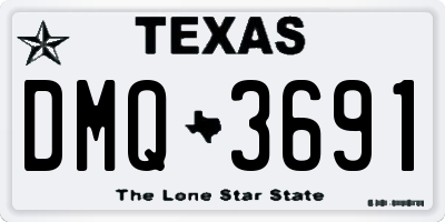 TX license plate DMQ3691