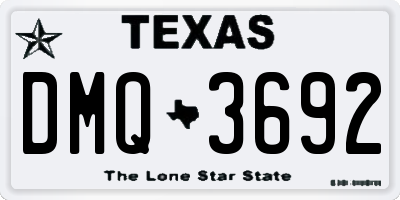 TX license plate DMQ3692