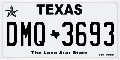 TX license plate DMQ3693