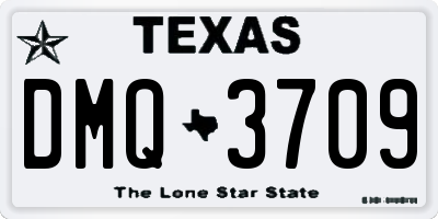 TX license plate DMQ3709