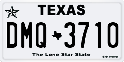 TX license plate DMQ3710