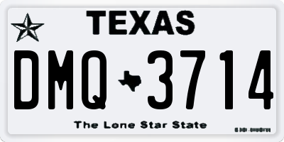 TX license plate DMQ3714