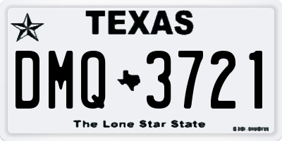 TX license plate DMQ3721