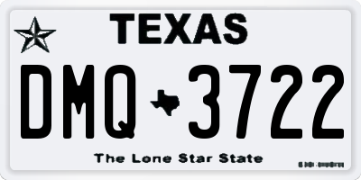 TX license plate DMQ3722