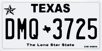 TX license plate DMQ3725