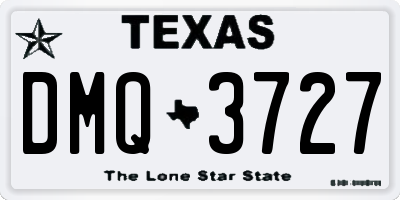 TX license plate DMQ3727