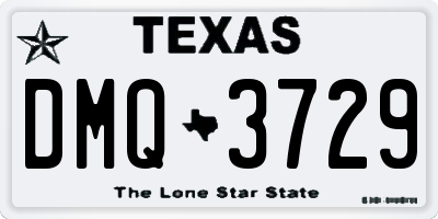 TX license plate DMQ3729