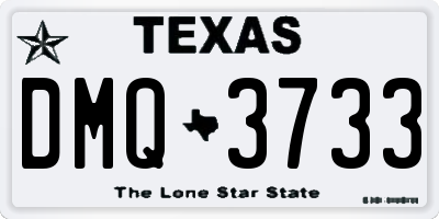 TX license plate DMQ3733