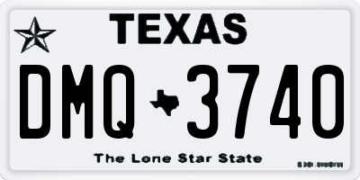 TX license plate DMQ3740