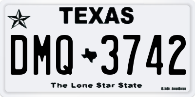 TX license plate DMQ3742