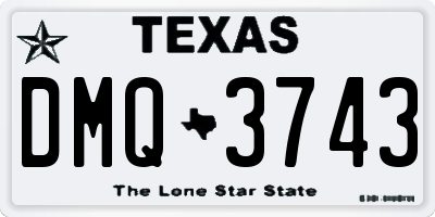 TX license plate DMQ3743