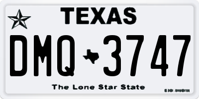 TX license plate DMQ3747