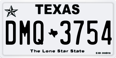 TX license plate DMQ3754