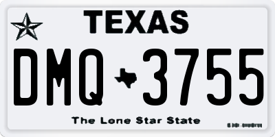 TX license plate DMQ3755