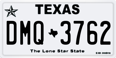 TX license plate DMQ3762