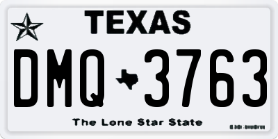TX license plate DMQ3763