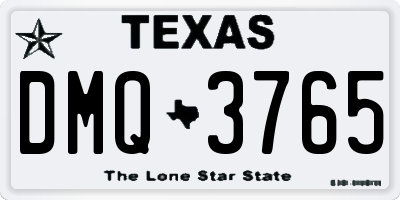 TX license plate DMQ3765