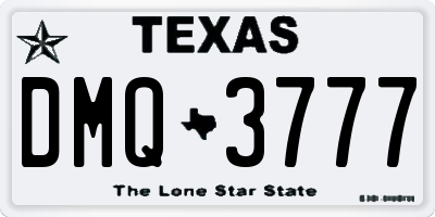 TX license plate DMQ3777