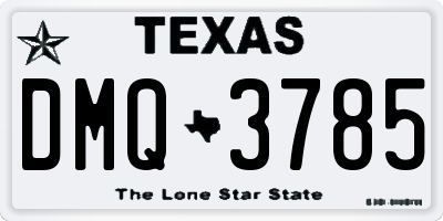 TX license plate DMQ3785
