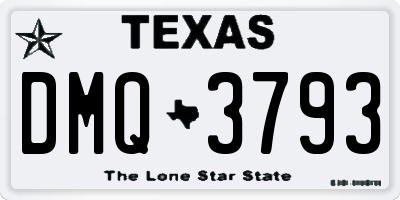 TX license plate DMQ3793