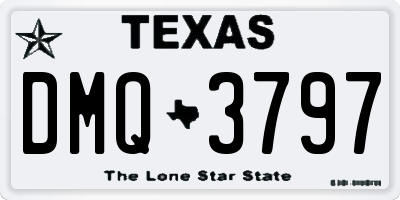 TX license plate DMQ3797