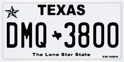 TX license plate DMQ3800