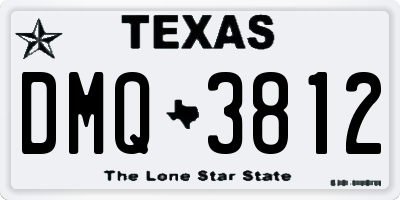 TX license plate DMQ3812