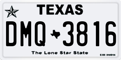 TX license plate DMQ3816
