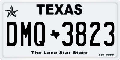 TX license plate DMQ3823