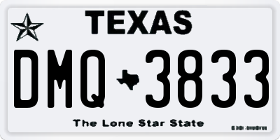 TX license plate DMQ3833