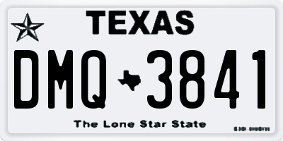 TX license plate DMQ3841